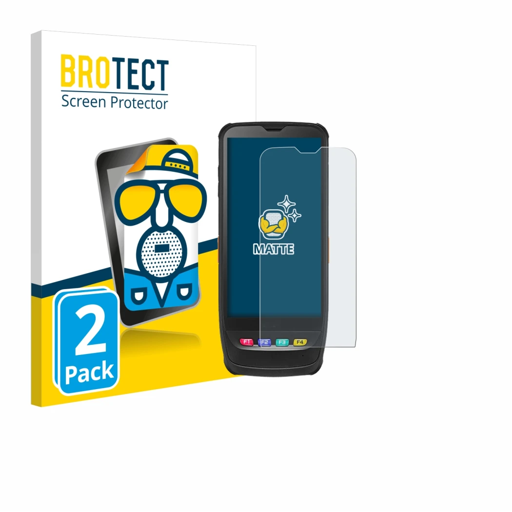 Parte frontale di una confezione del prodotto con il logo del marchio BROTECT. Accanto è raffigurato il dispositivo Casio IT-G