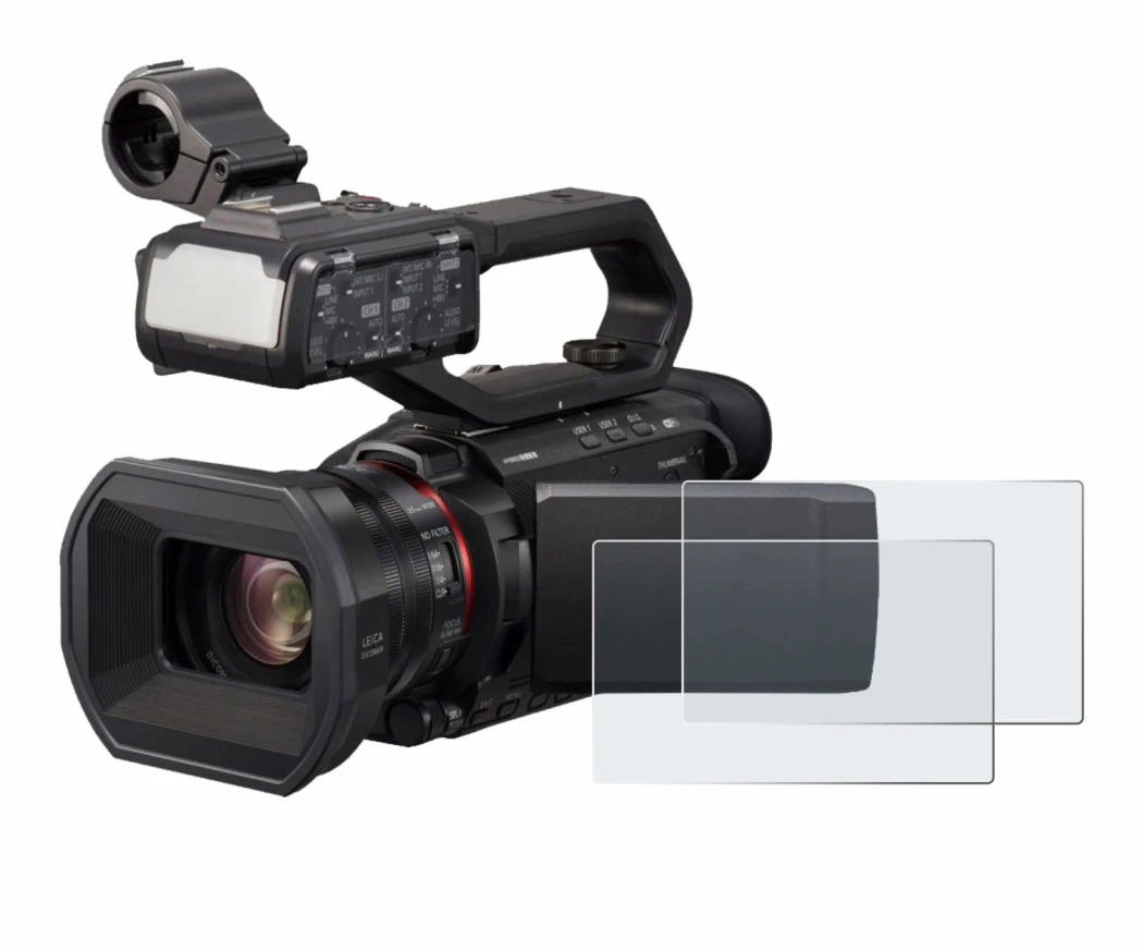 Immagine del dispositivo Panasonic HC-X2000 con un'ampia varietà di protezioni per lo schermo.