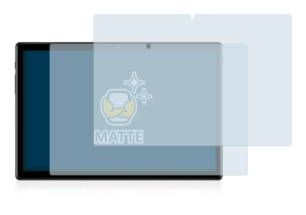 Immagine del dispositivo Teclast M40 (in formato orizzontale) con un'ampia varietà di protezioni per lo schermo.