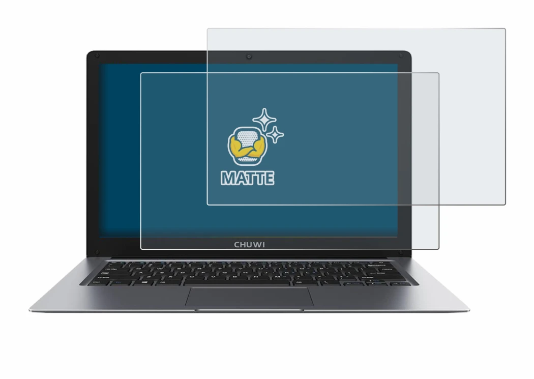 Immagine del dispositivo Chuwi HeroBook Pro Plus con un'ampia varietà di protezioni per lo schermo.