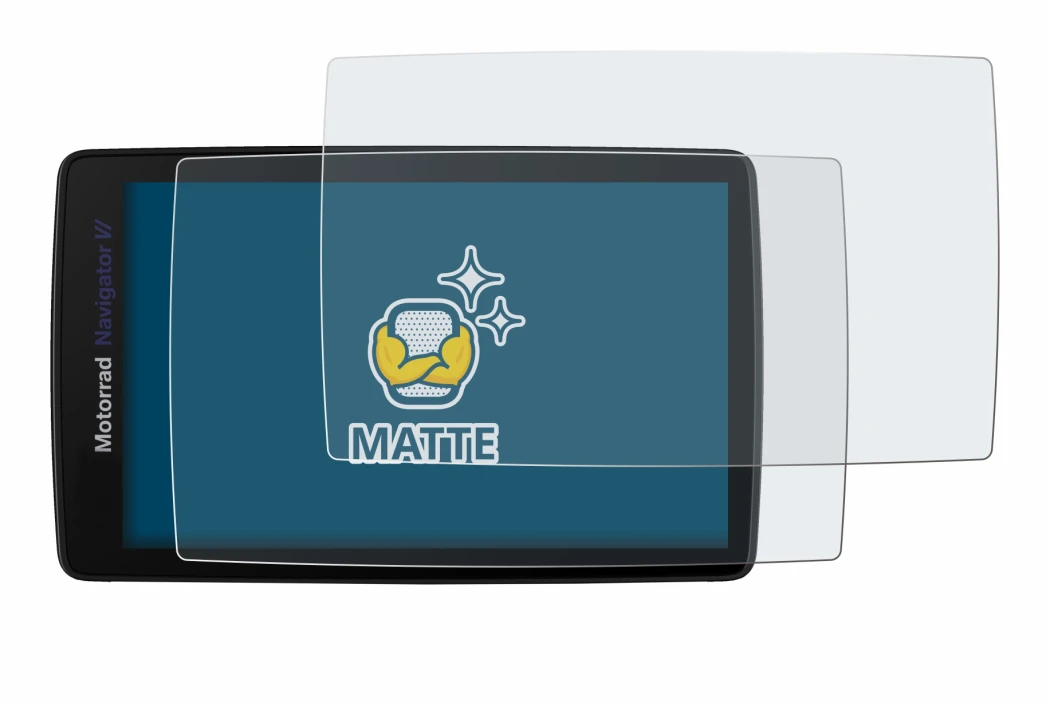 Immagine del dispositivo BMW Navigator VI con un'ampia varietà di protezioni per lo schermo.