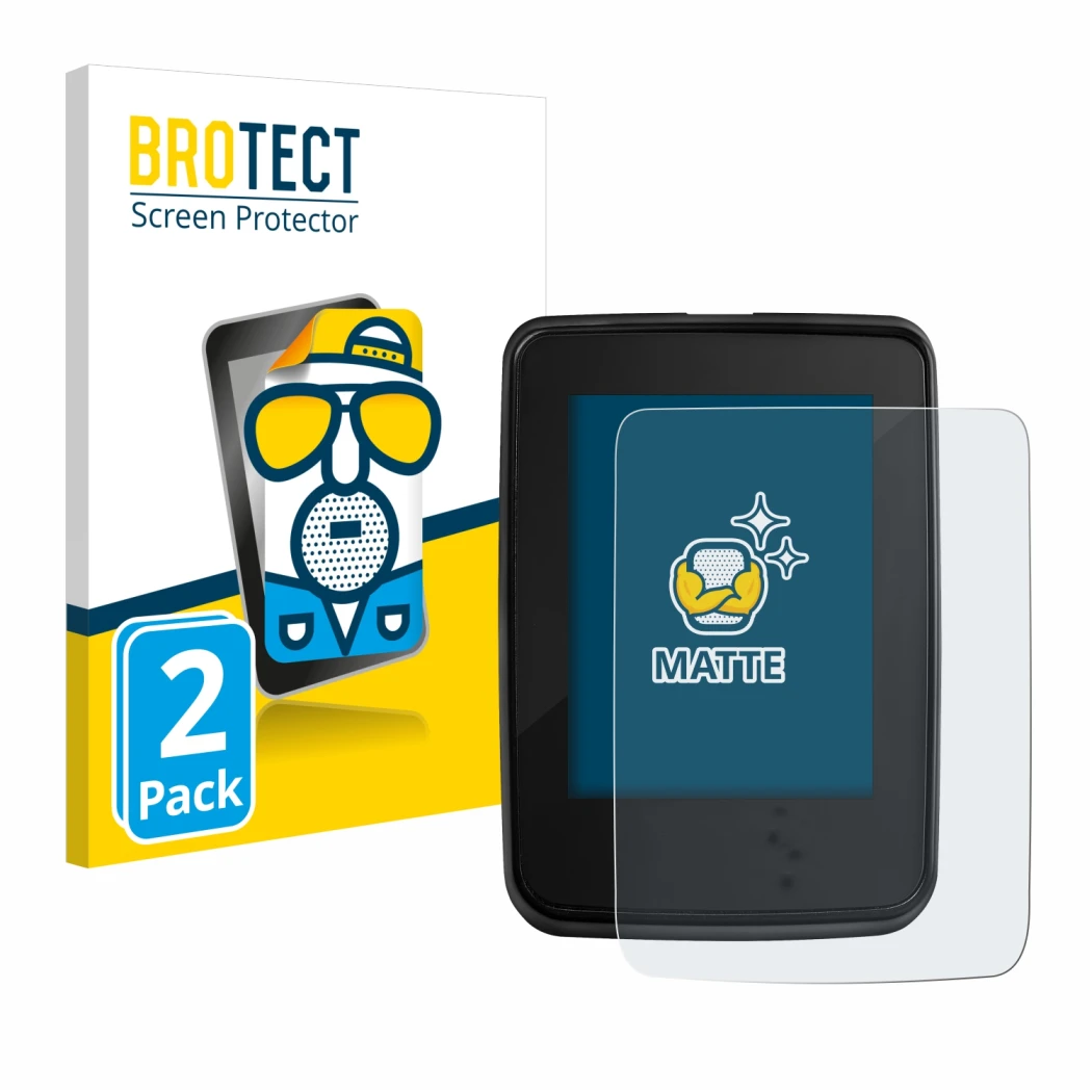 Parte frontale di una confezione del prodotto con il logo del marchio BROTECT. Accanto è raffigurato il dispositivo Giant Ride