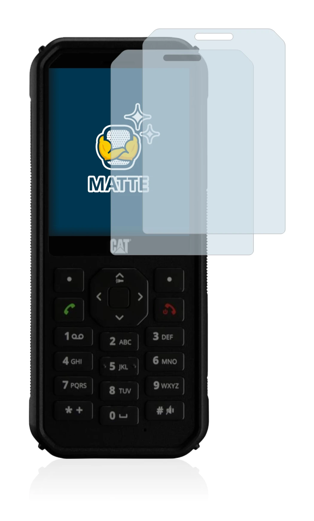 Immagine del dispositivo Caterpillar Cat B40 con un'ampia varietà di protezioni per lo schermo.