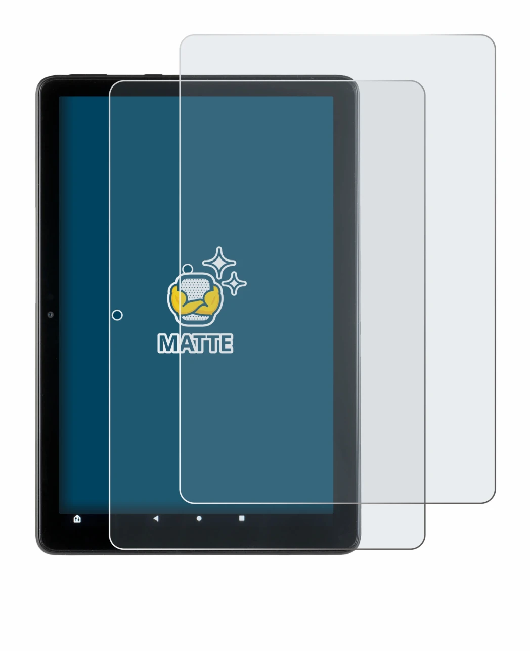 Immagine del dispositivo Amazon Fire HD 10 2021 (11a Gen.) con un'ampia varietà di protezioni per lo schermo.