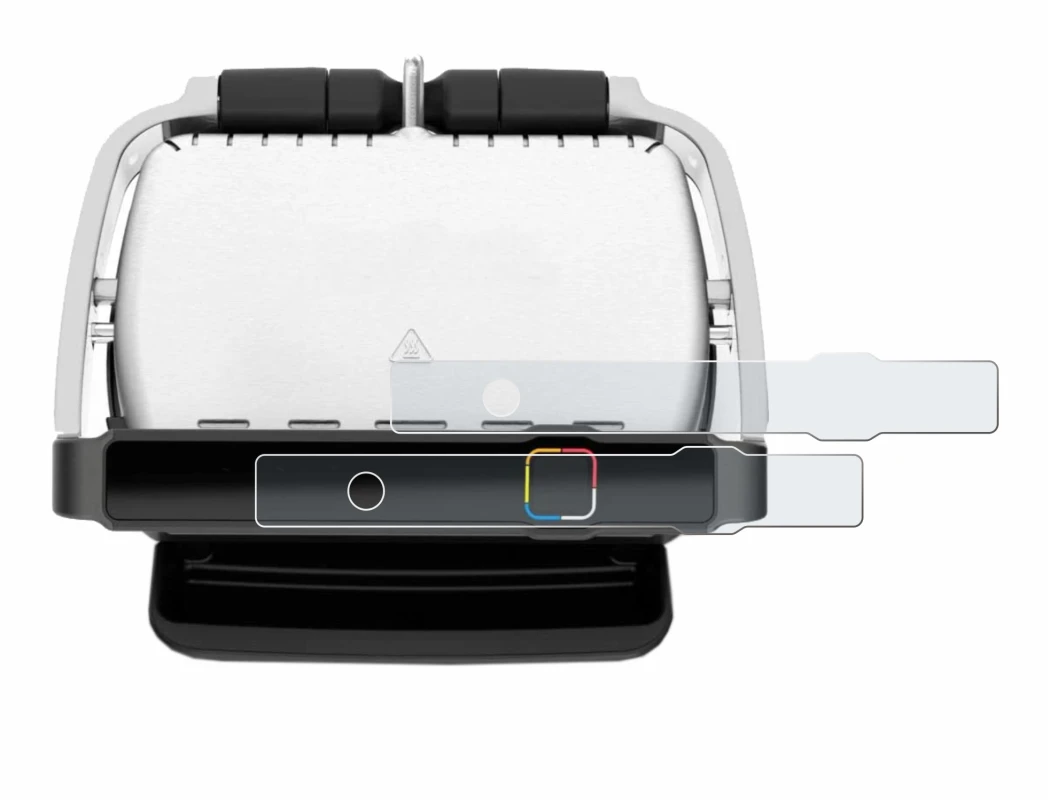 Immagine del dispositivo Tefal OptiGrill Elite con un'ampia varietà di protezioni per lo schermo.
