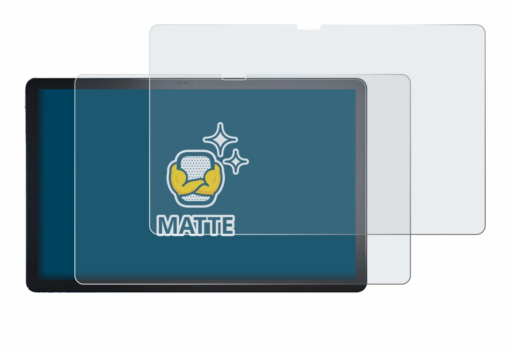Immagine del dispositivo Lenovo Tab P11 Plus con un'ampia varietà di protezioni per lo schermo.