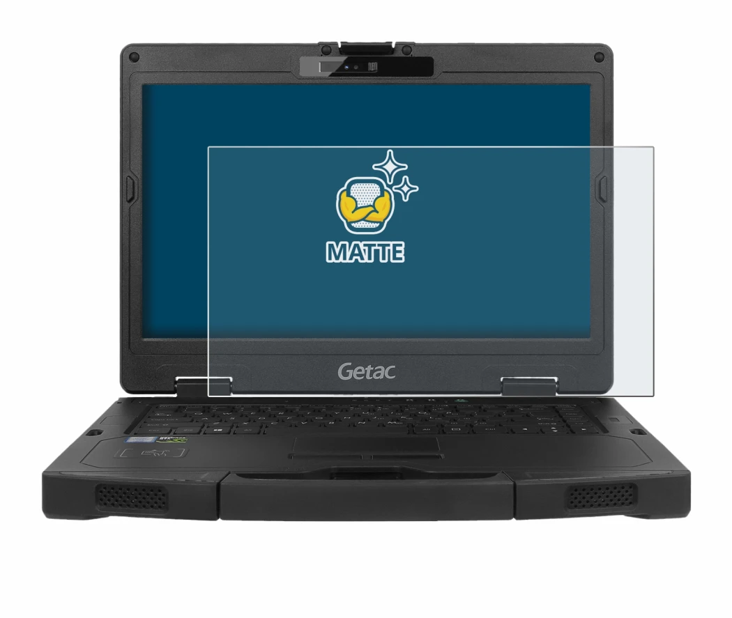 Immagine del dispositivo Getac S410 con un'ampia varietà di protezioni per lo schermo.