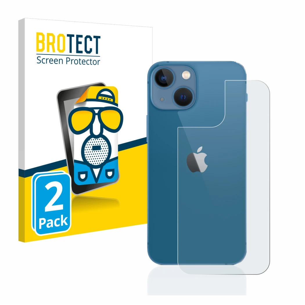 Parte frontale di una confezione del prodotto con il logo del marchio BROTECT. Accanto è raffigurato il dispositivo Apple iPho