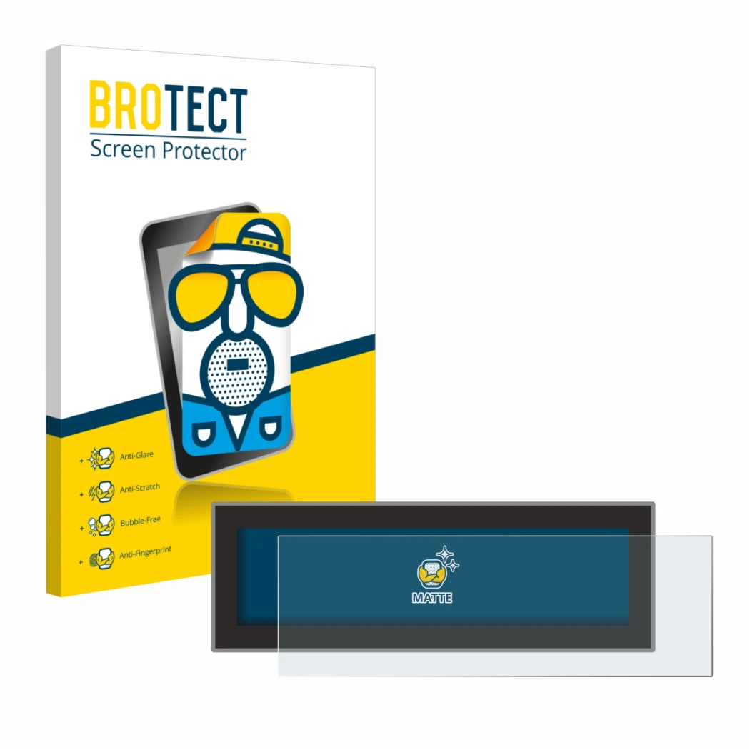 Parte frontale di una confezione del prodotto con il logo del marchio BROTECT. Accanto è raffigurato il dispositivo Porsche Ta