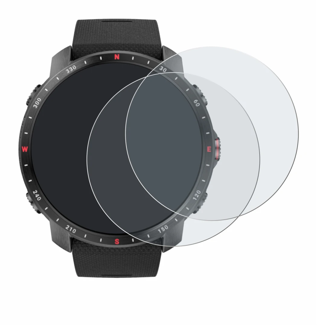 Immagine del dispositivo Polar Grit X Pro con un'ampia varietà di protezioni per lo schermo.