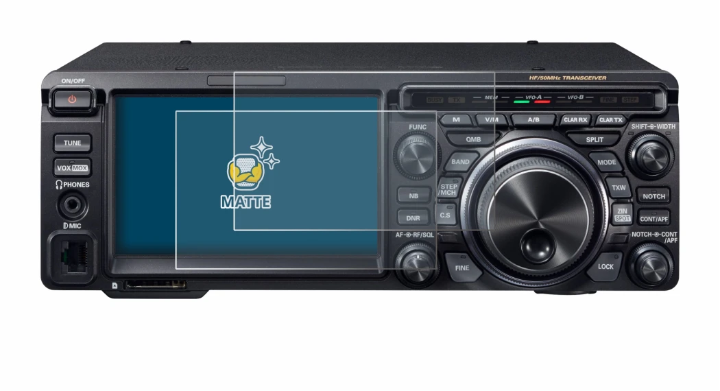 Immagine del dispositivo Yaesu FT-DX10 con un'ampia varietà di protezioni per lo schermo.