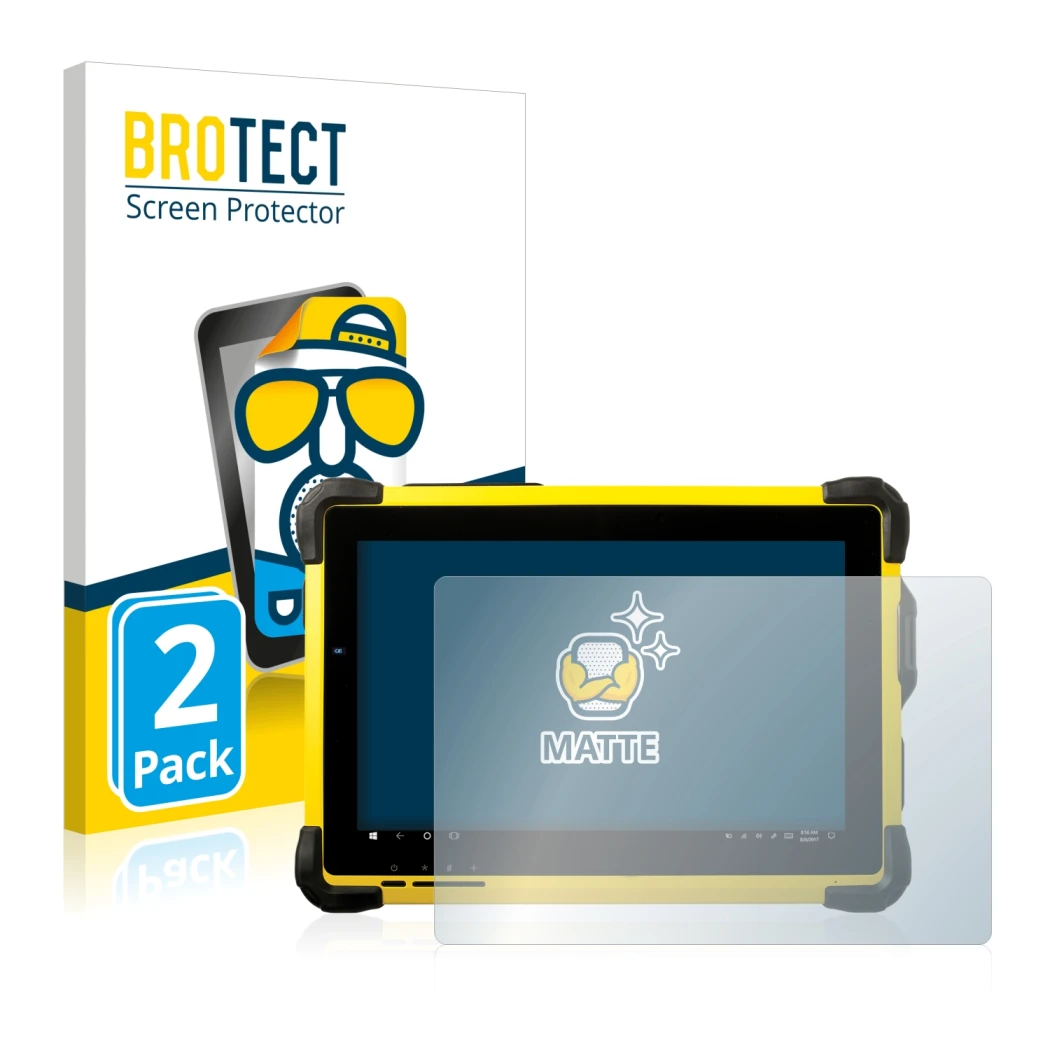 Parte frontale di una confezione del prodotto con il logo del marchio BROTECT. Accanto è raffigurato il dispositivo Trimble T1