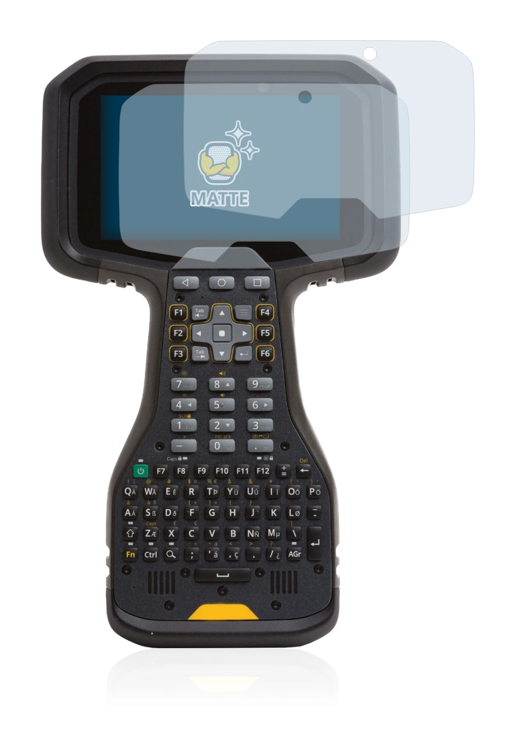 Immagine del dispositivo Trimble TSC5 con un'ampia varietà di protezioni per lo schermo.