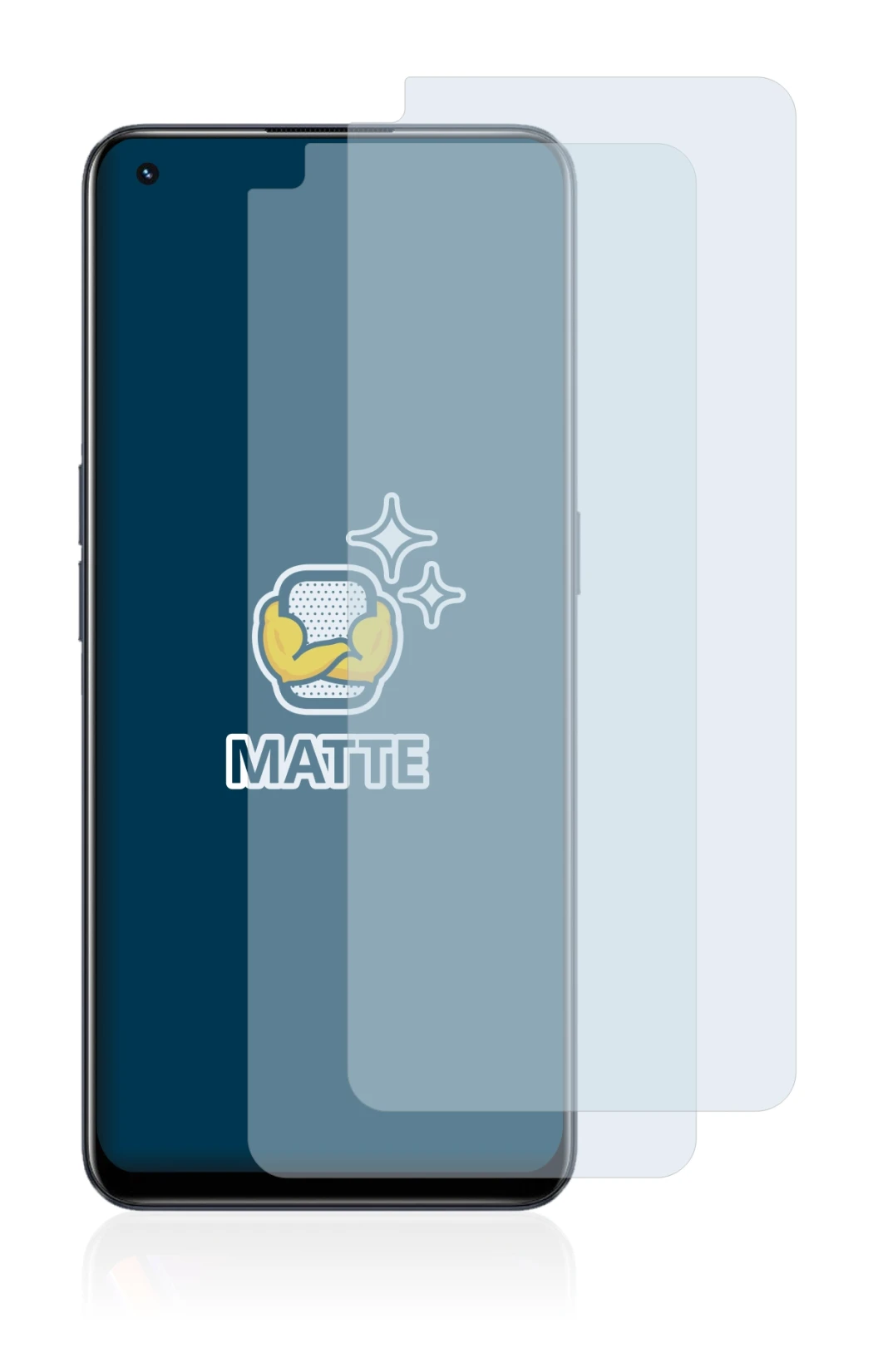 Immagine del dispositivo realme 9 Pro Plus con un'ampia varietà di protezioni per lo schermo.