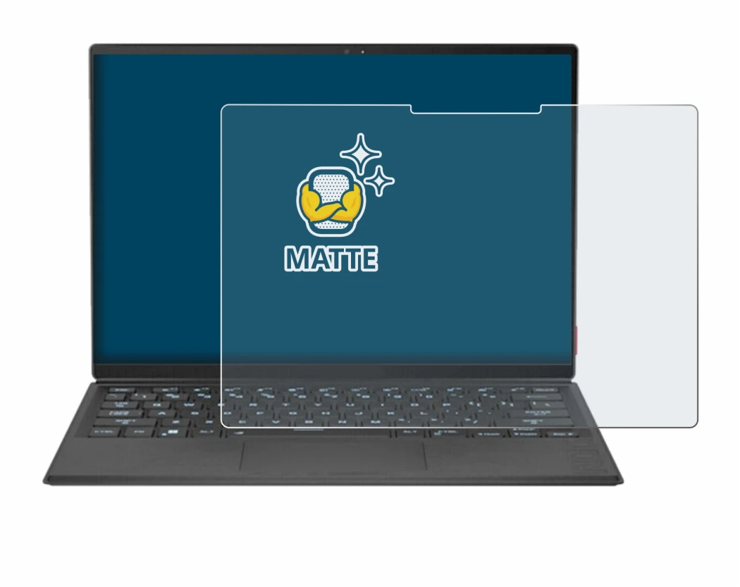 Immagine del dispositivo ASUS Rog Flow Z13 2022 con un'ampia varietà di protezioni per lo schermo.