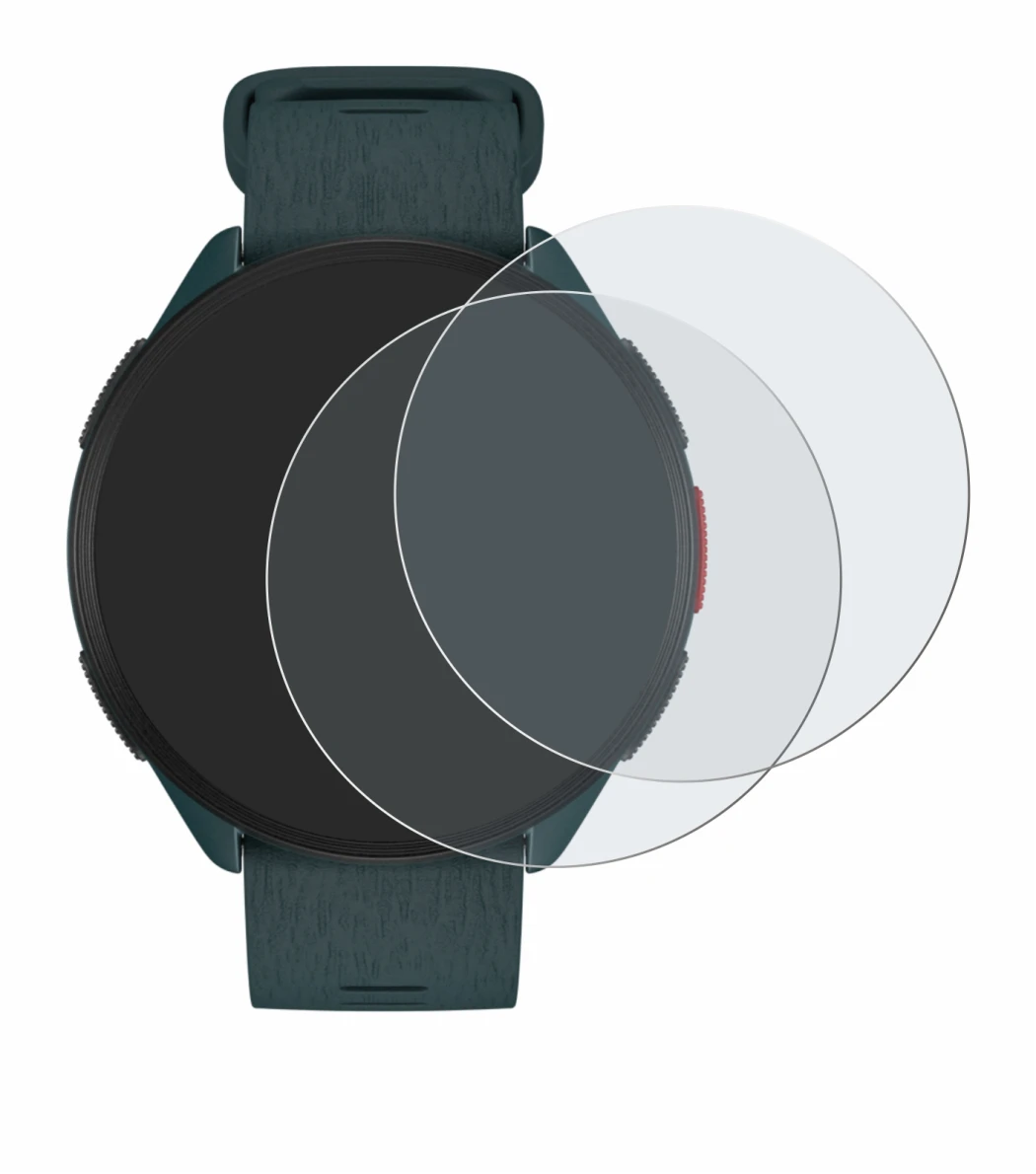 Immagine del dispositivo Polar Pacer con un'ampia varietà di protezioni per lo schermo.