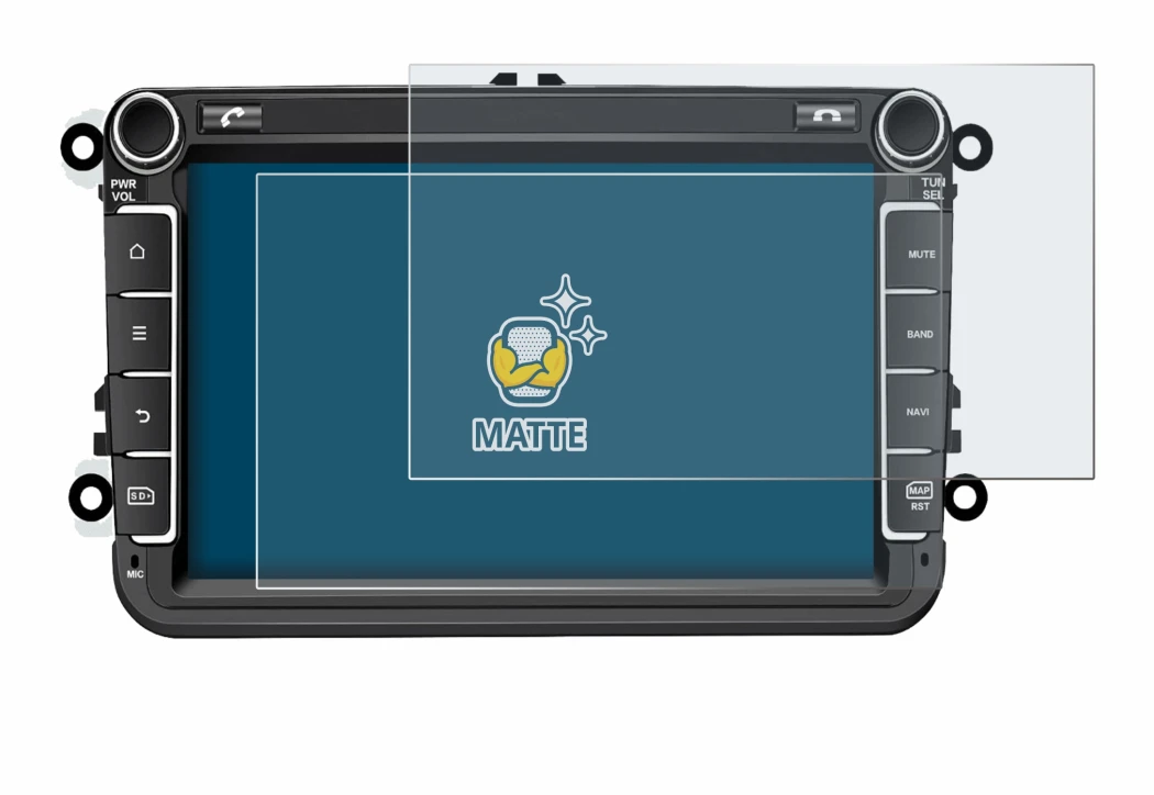 Immagine del dispositivo M.I.C. AV8V7-Lite con un'ampia varietà di protezioni per lo schermo.