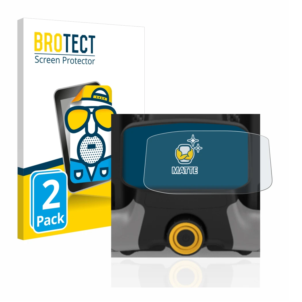 Parte frontale di una confezione del prodotto con il logo del marchio BROTECT. Accanto è raffigurato il dispositivo PowaKaddy