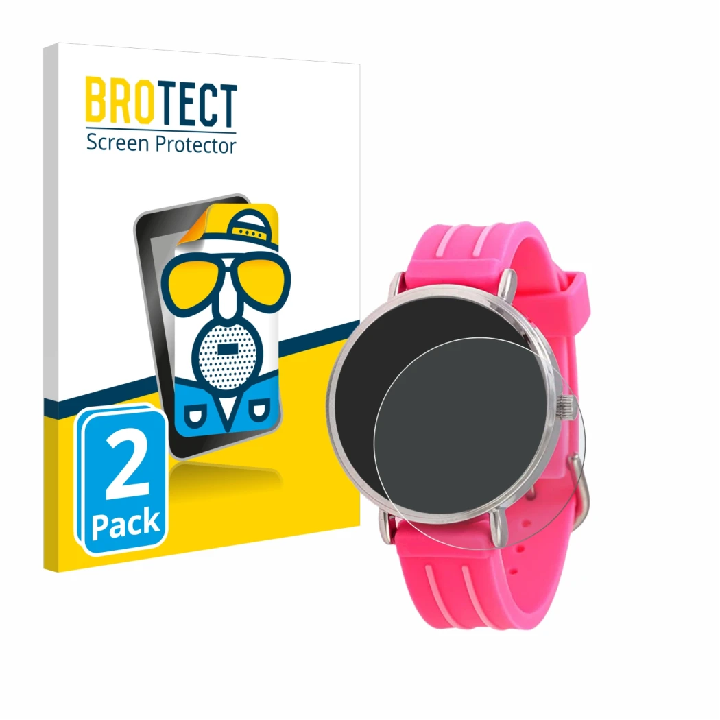 Parte frontale di una confezione del prodotto con il logo del marchio BROTECT. Accanto è raffigurato il dispositivo Kiddus Chi