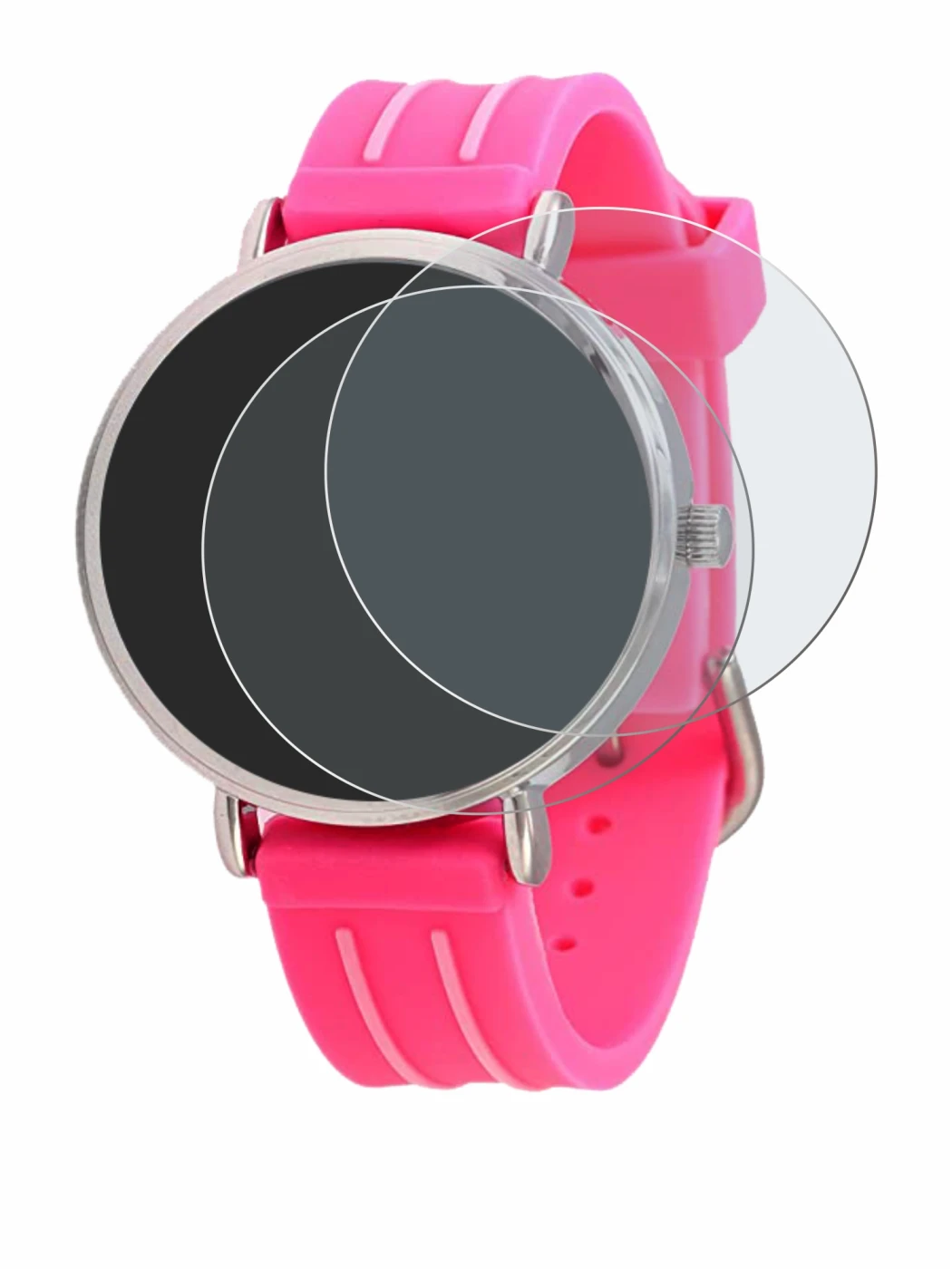 Immagine del dispositivo Kiddus Children's Learning Watch con un'ampia varietà di protezioni per lo schermo.