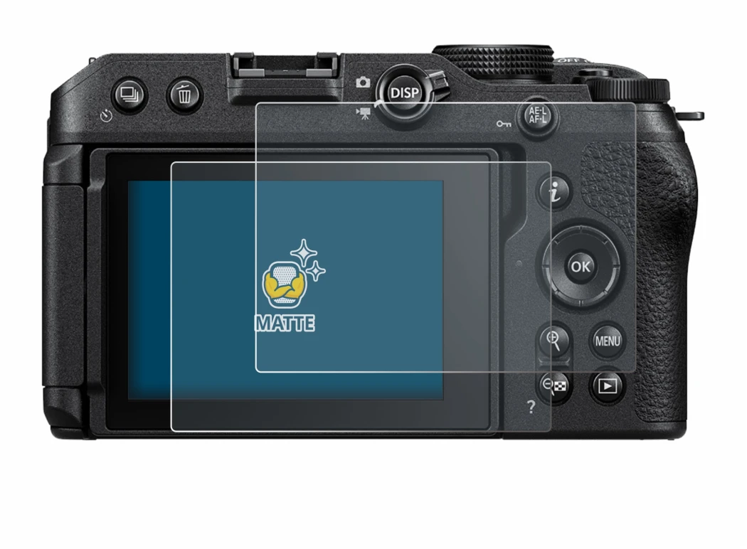 Immagine del dispositivo Nikon Z 30 con un'ampia varietà di protezioni per lo schermo.