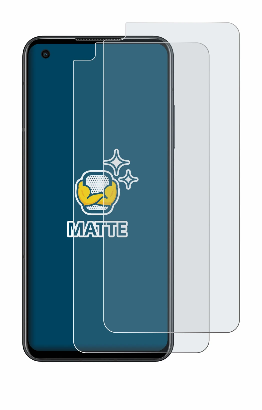 Immagine del dispositivo ASUS ZenFone 9 con un'ampia varietà di protezioni per lo schermo.