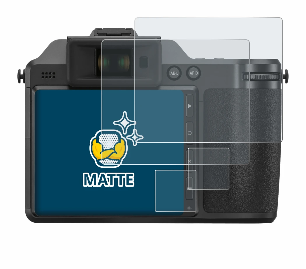 Immagine del dispositivo Hasselblad X2D 100C con un'ampia varietà di protezioni per lo schermo.
