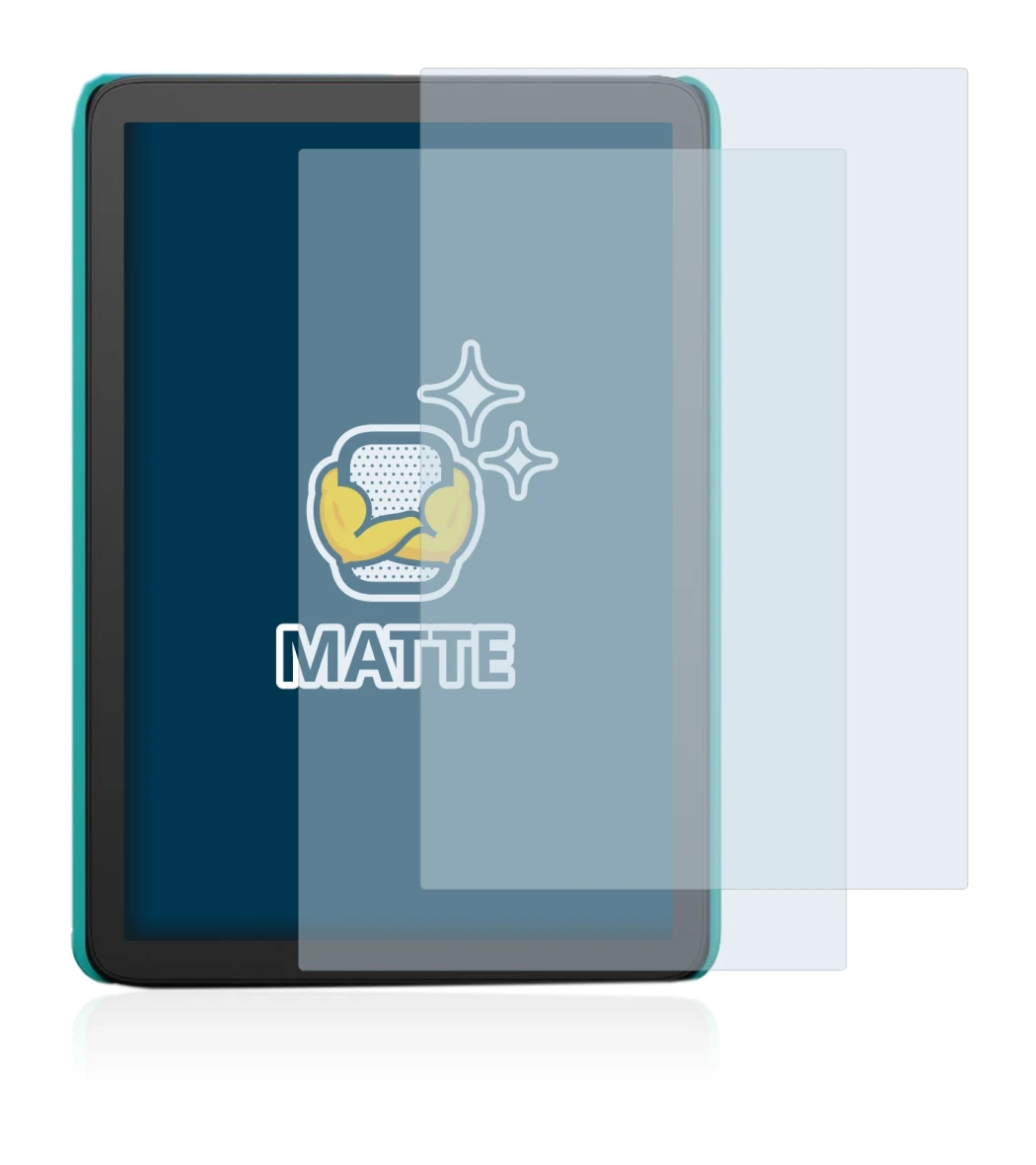 Immagine del dispositivo Amazon Kindle Kids (2022) con un'ampia varietà di protezioni per lo schermo.