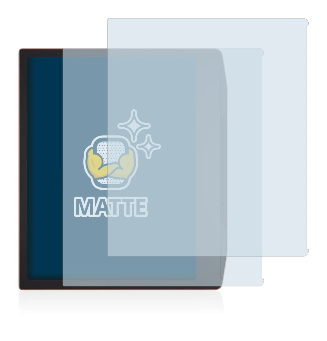 Immagine del dispositivo PocketBook Era con un'ampia varietà di protezioni per lo schermo.