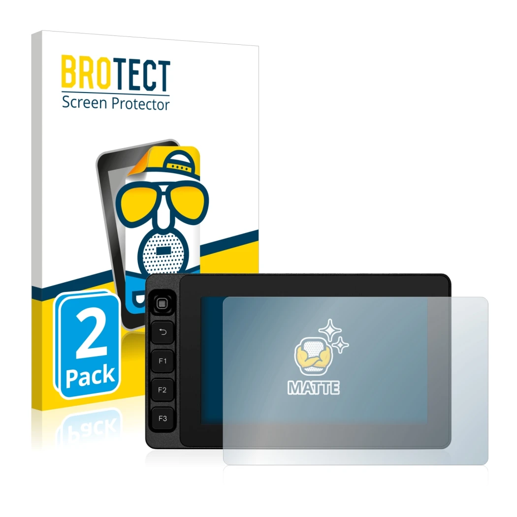Parte frontale di una confezione del prodotto con il logo del marchio BROTECT. Accanto è raffigurato il dispositivo SmallHD Ul