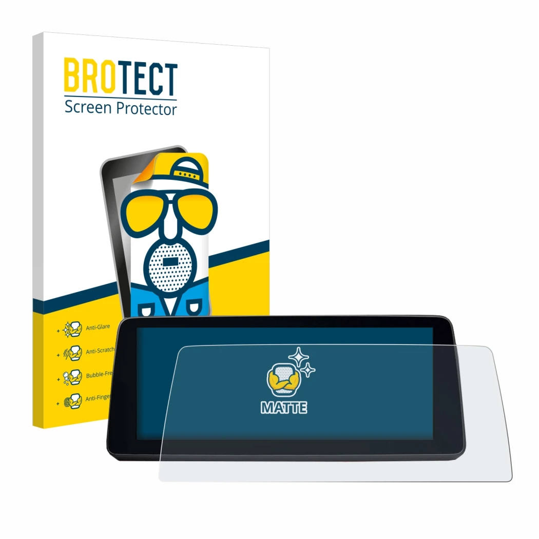 Parte frontale di una confezione del prodotto con il logo del marchio BROTECT. Accanto è raffigurato il dispositivo BMW 5 G30/