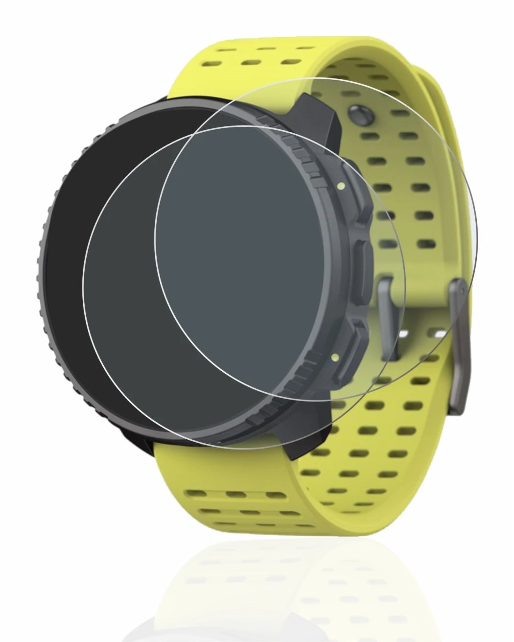 Immagine del dispositivo Suunto Vertical con un'ampia varietà di protezioni per lo schermo.