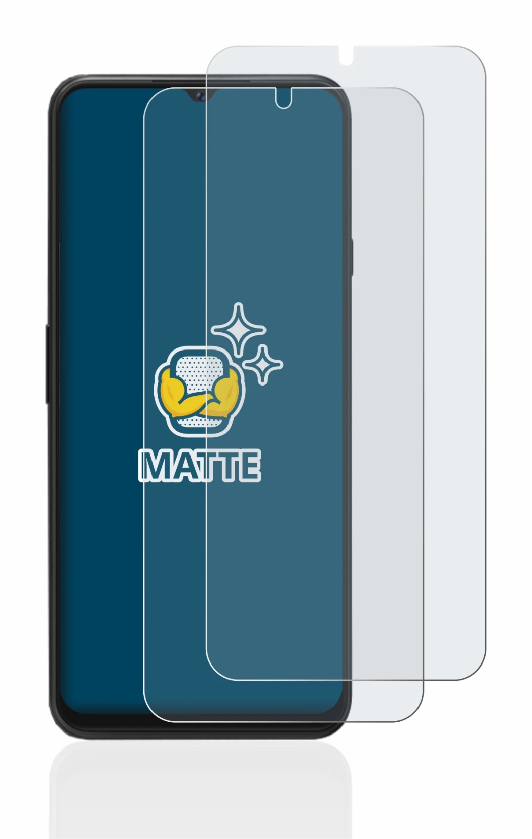 Immagine del dispositivo Cubot P80 con un'ampia varietà di protezioni per lo schermo.