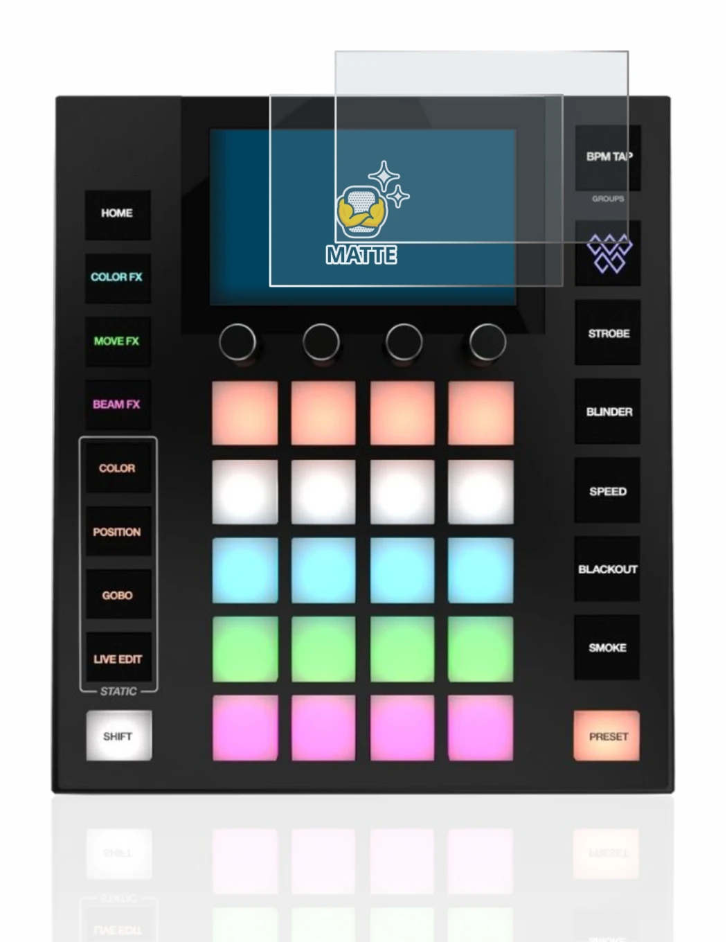 Immagine del dispositivo Wolfmix W1 con un'ampia varietà di protezioni per lo schermo.