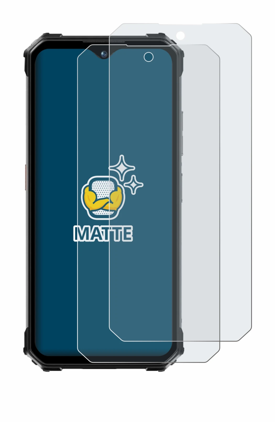 Immagine del dispositivo Oukitel WP26 con un'ampia varietà di protezioni per lo schermo.