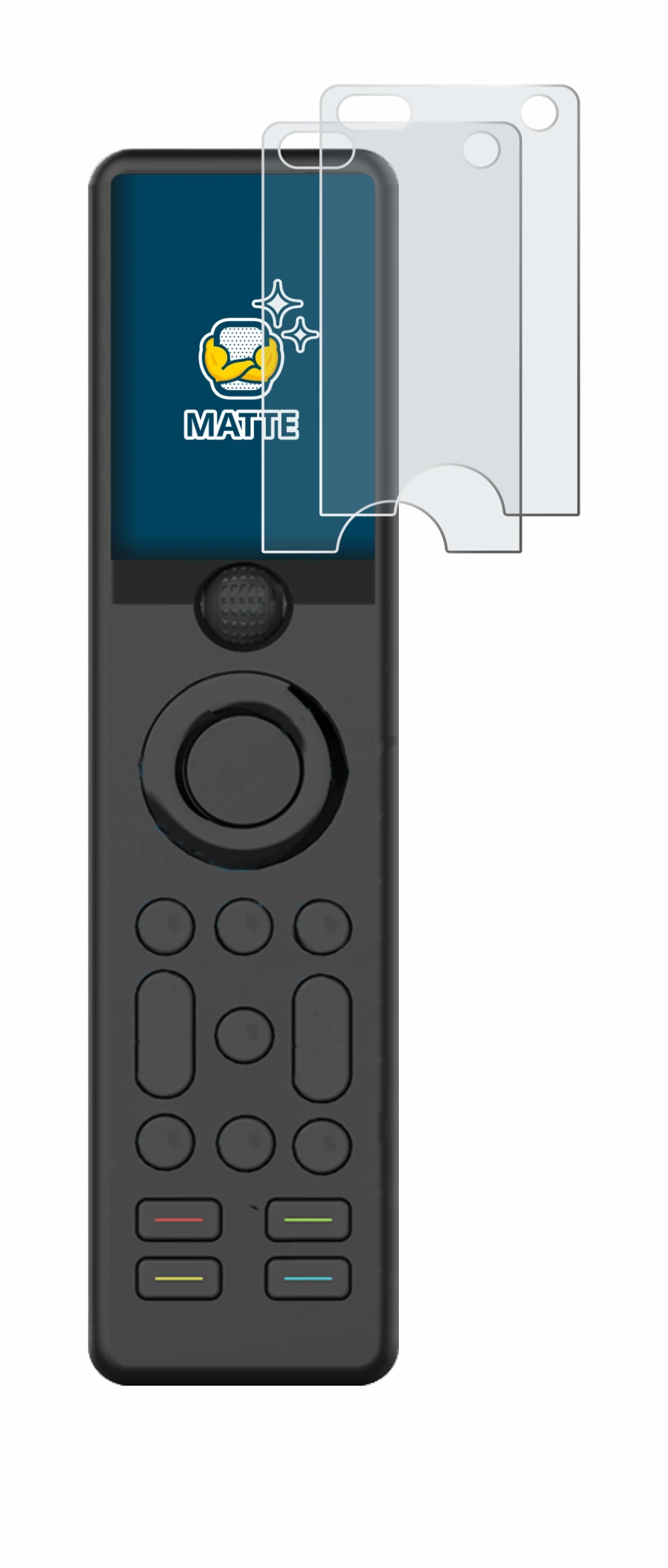 Immagine del dispositivo Sofabaton X1 con un'ampia varietà di protezioni per lo schermo.