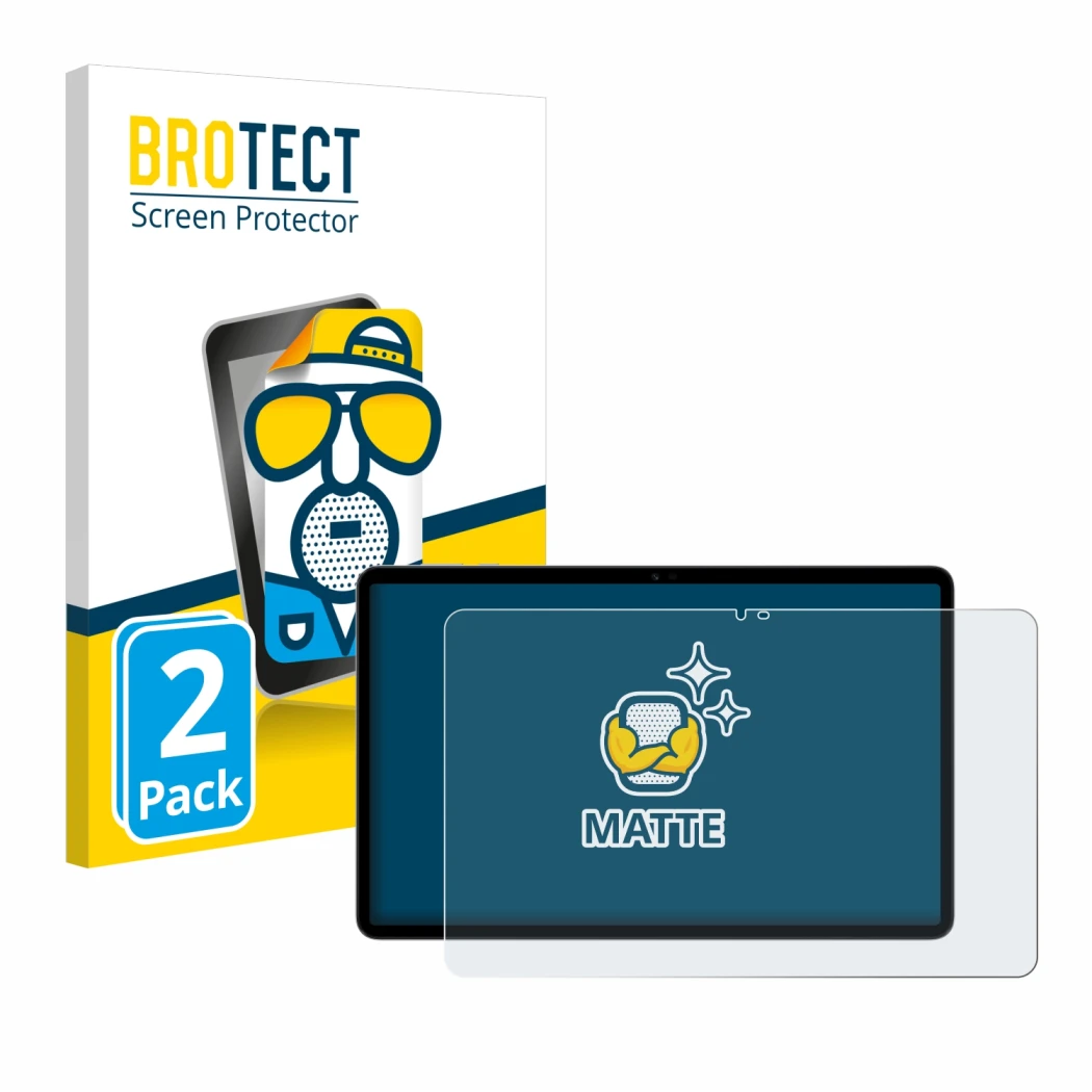 Parte frontale di una confezione del prodotto con il logo del marchio BROTECT. Accanto è raffigurato il dispositivo Honor Pad 