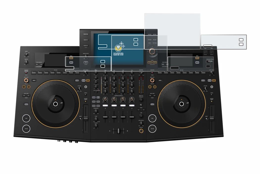 Immagine del dispositivo Pioneer OPUS-QUAD con un'ampia varietà di protezioni per lo schermo.