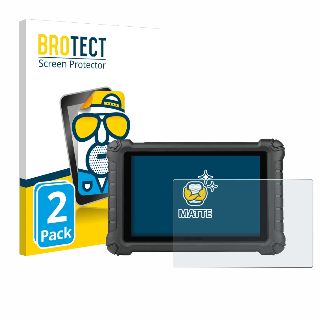 Parte frontale di una confezione del prodotto con il logo del marchio BROTECT. Accanto è raffigurato il dispositivo Autel MX90