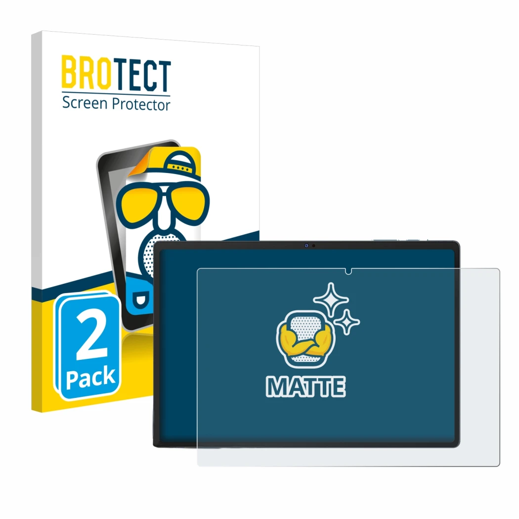 Parte frontale di una confezione del prodotto con il logo del marchio BROTECT. Accanto è raffigurato il dispositivo Oukitel OK