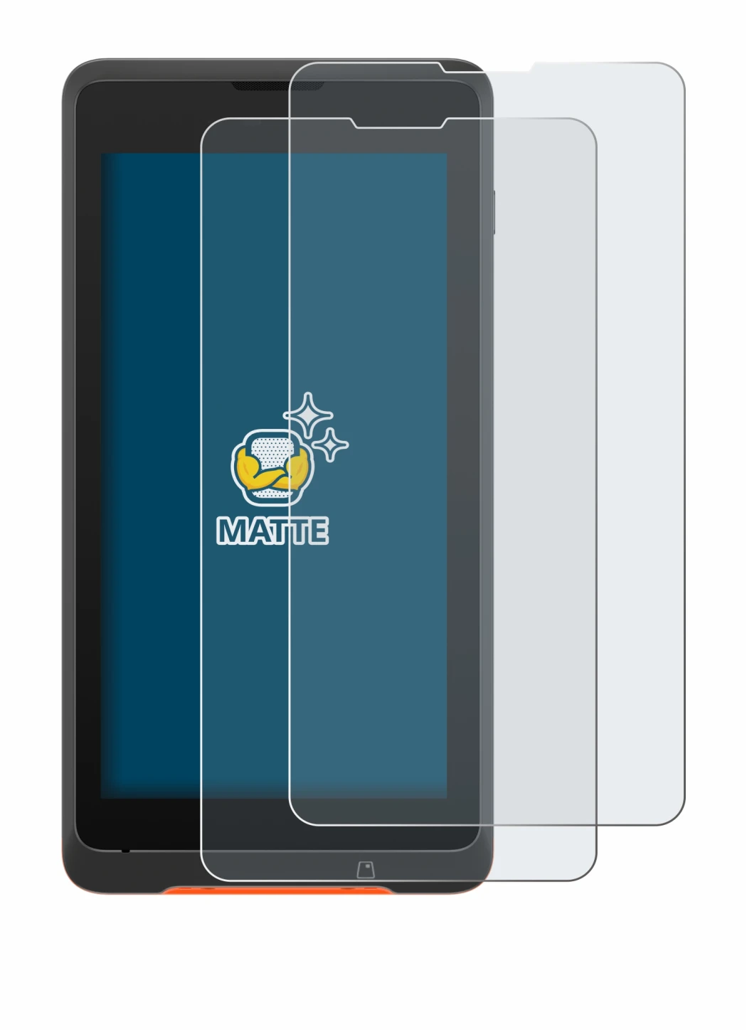 Immagine del dispositivo Sunmi P2 Lite SE con un'ampia varietà di protezioni per lo schermo.