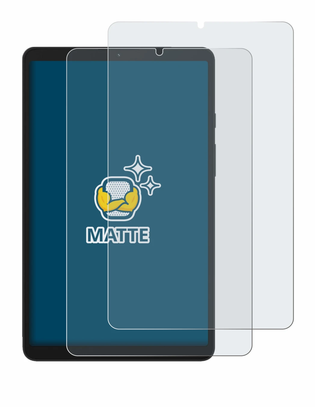 Immagine del dispositivo Samsung Galaxy Tab A9 WiFi con un'ampia varietà di protezioni per lo schermo.