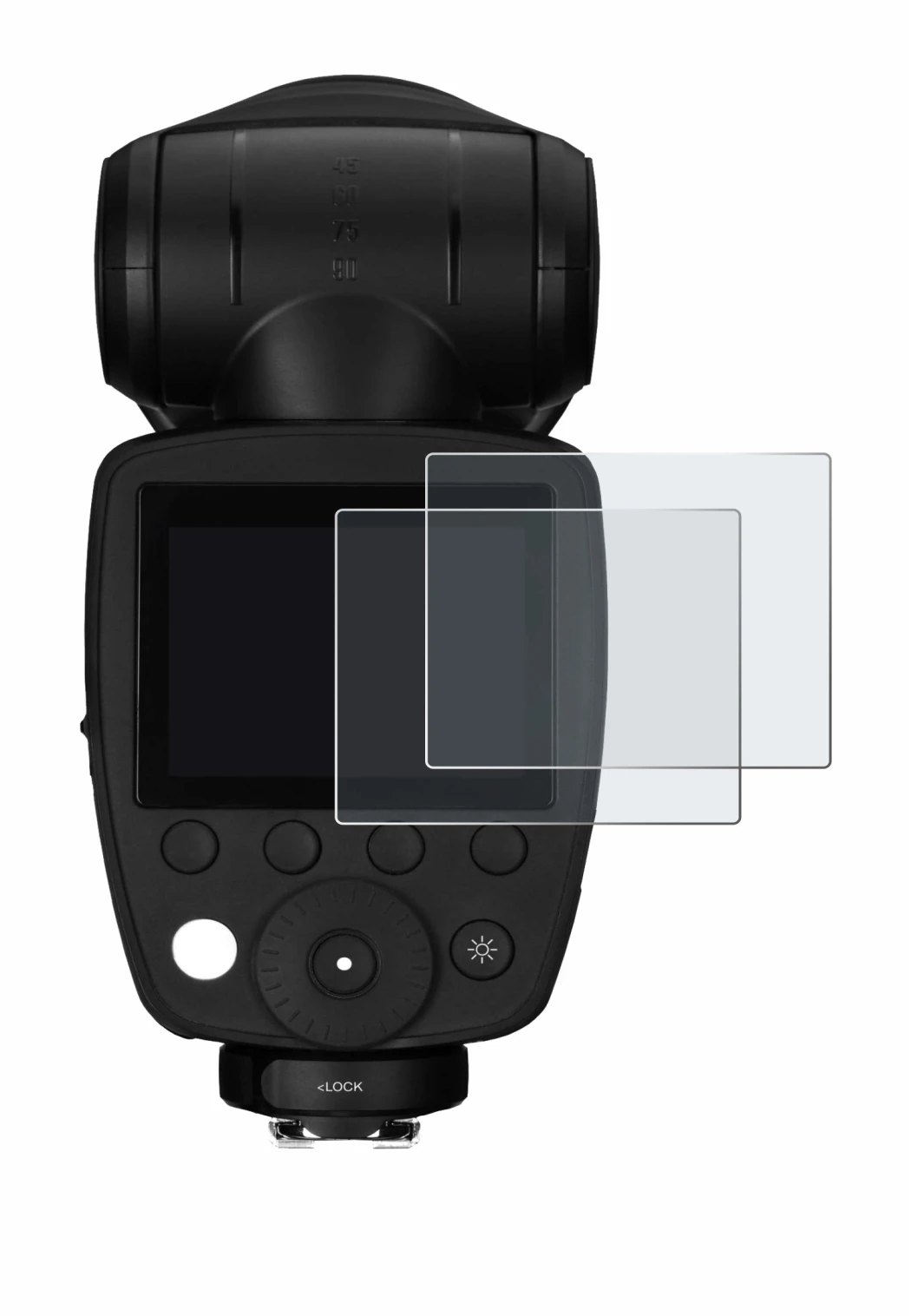 Immagine del dispositivo Profoto A10 con un'ampia varietà di protezioni per lo schermo.