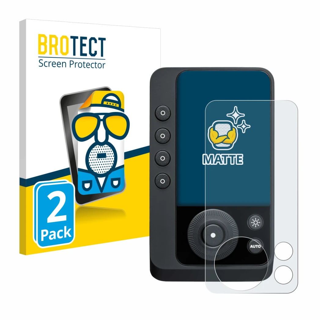 Parte frontale di una confezione del prodotto con il logo del marchio BROTECT. Accanto è raffigurato il dispositivo Profoto Co