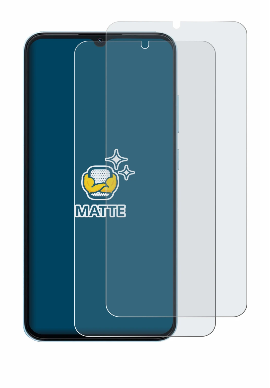 Immagine del dispositivo Blackview Wave 6C con un'ampia varietà di protezioni per lo schermo.