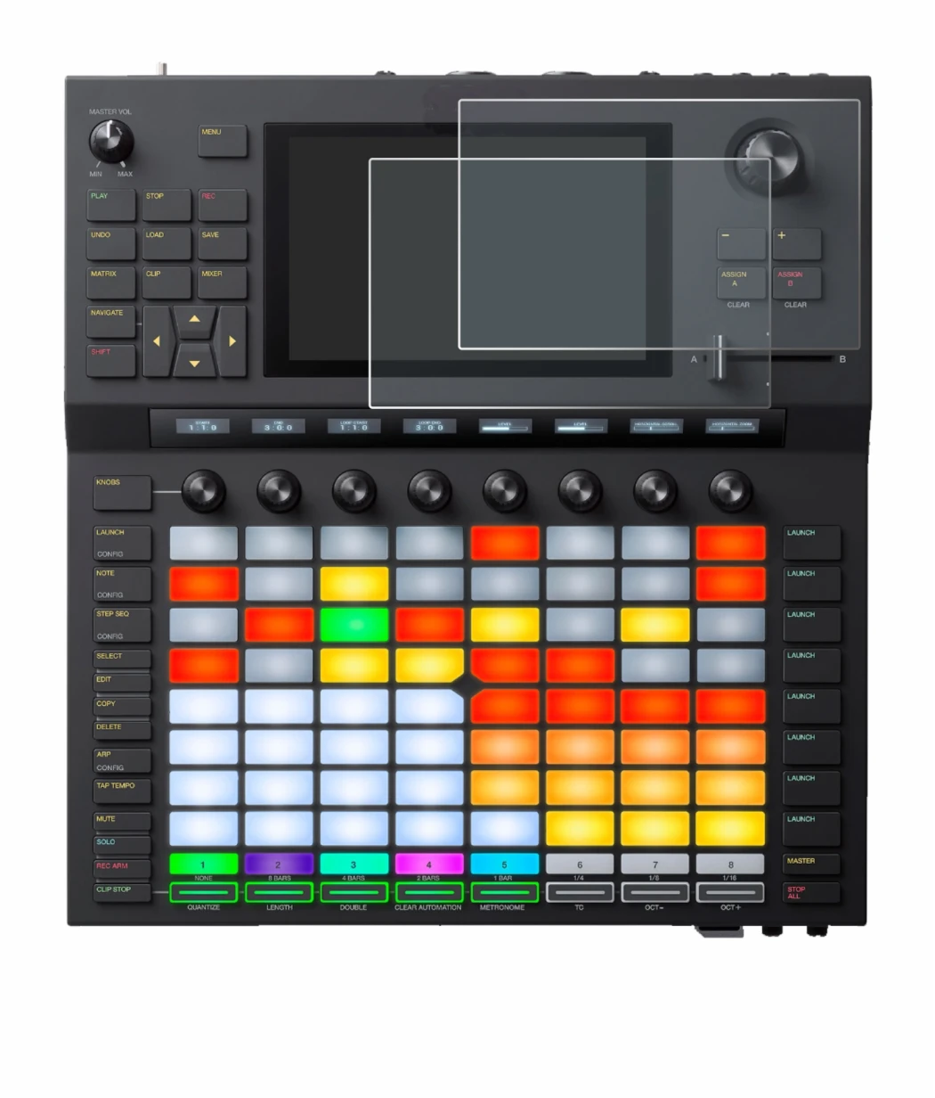 Immagine del dispositivo Akai Force con un'ampia varietà di protezioni per lo schermo.