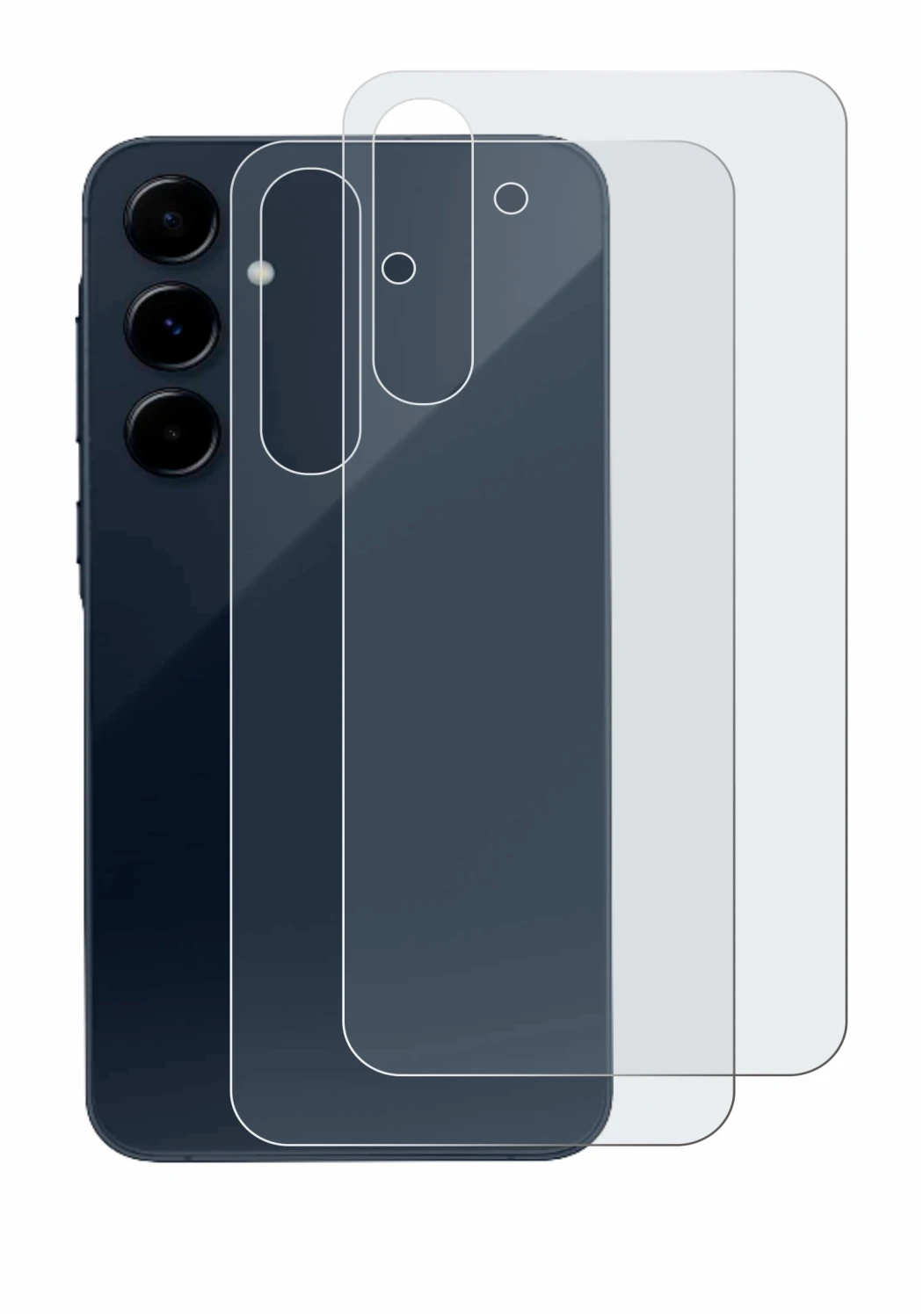 Immagine del dispositivo Samsung Galaxy A35 5G (Posteriore) con un'ampia varietà di protezioni per lo schermo.