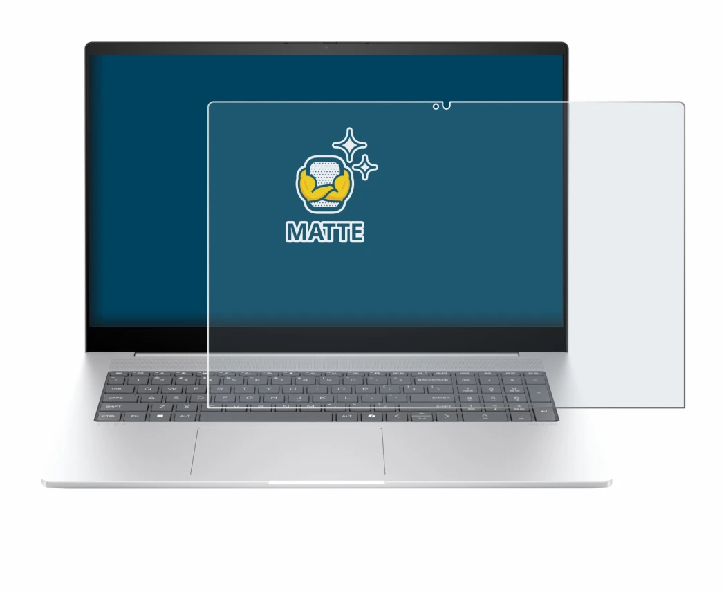 Immagine del dispositivo HP Envy 17 2024 con un'ampia varietà di protezioni per lo schermo.