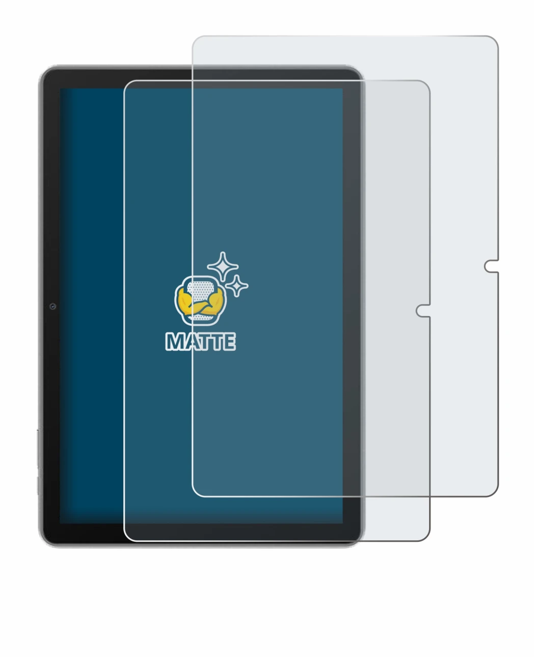 Immagine del dispositivo Blackview Tab 70 con un'ampia varietà di protezioni per lo schermo.