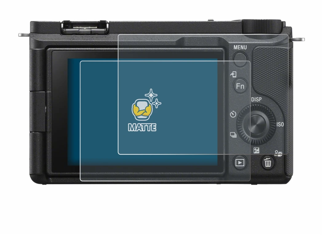 Immagine del dispositivo Sony Alpha ZV-E10 II con un'ampia varietà di protezioni per lo schermo.